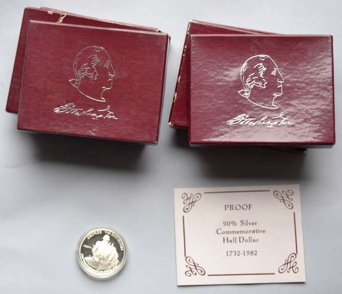 5 Washington 1982 Proof Comm Halves