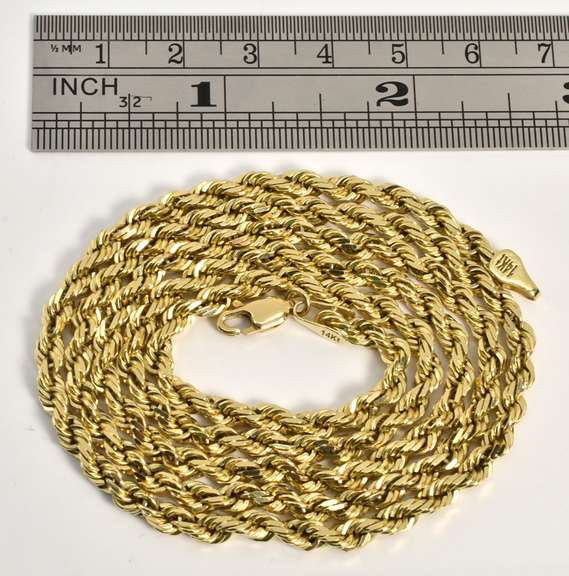 Sparkly Diamond Cut Rope Necklace
