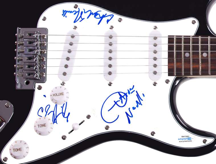 The Neville Brothers Autographed Signed Guitar ACOA