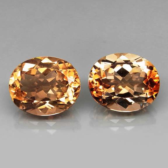Well matched 11.98ct Imperial Topaz pair
