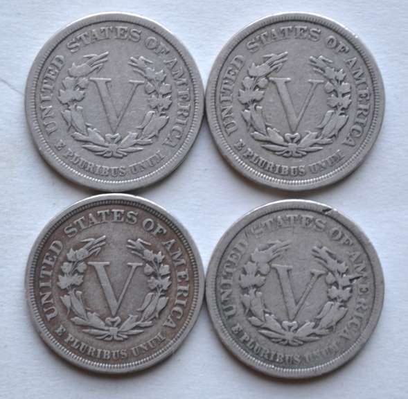 4 1883 Rackateer V Nickels