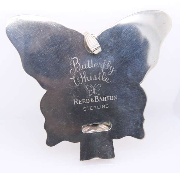 Reed & Barton Sterling Silver Butterfly Whistle Pendant