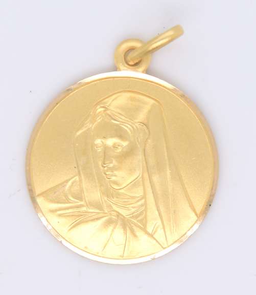 Unique 18KT Virgin Mary Pendant