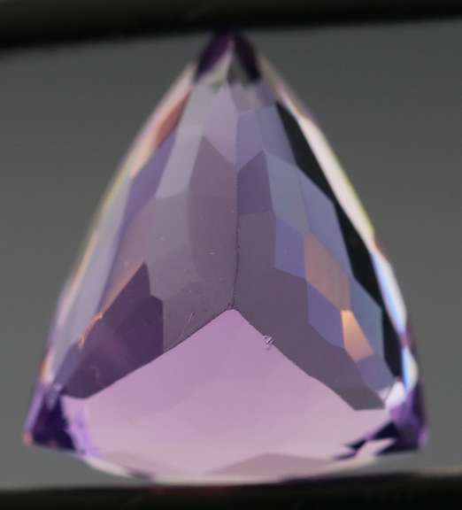 Glittering 6.39ct trillion cut Brazilian Amethyst