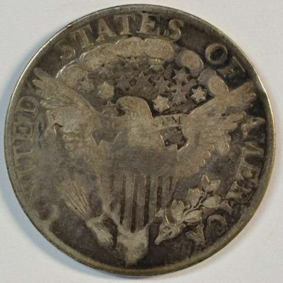Very scarce 1806 over '5' Draped Bust Half Dollar in VF+