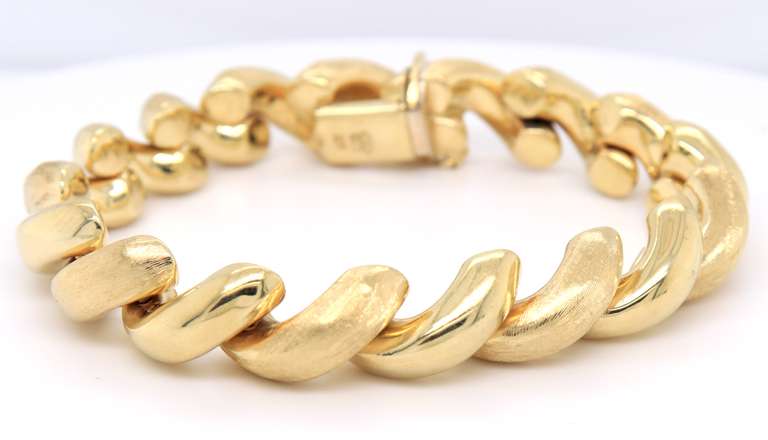 Incredible Yellow Gold San Marco Link Bracelet