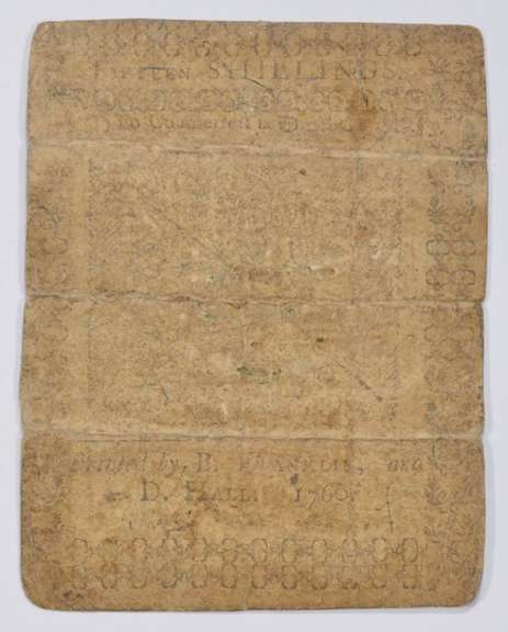 1760 Colonial Pennsylvania 15 Shillings Note
