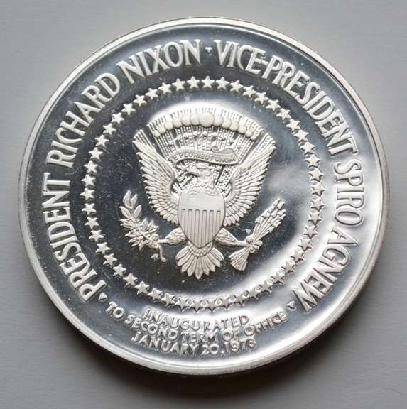 1973 Nixon Agnew Presidential Silver Proof  Inaugural Medal