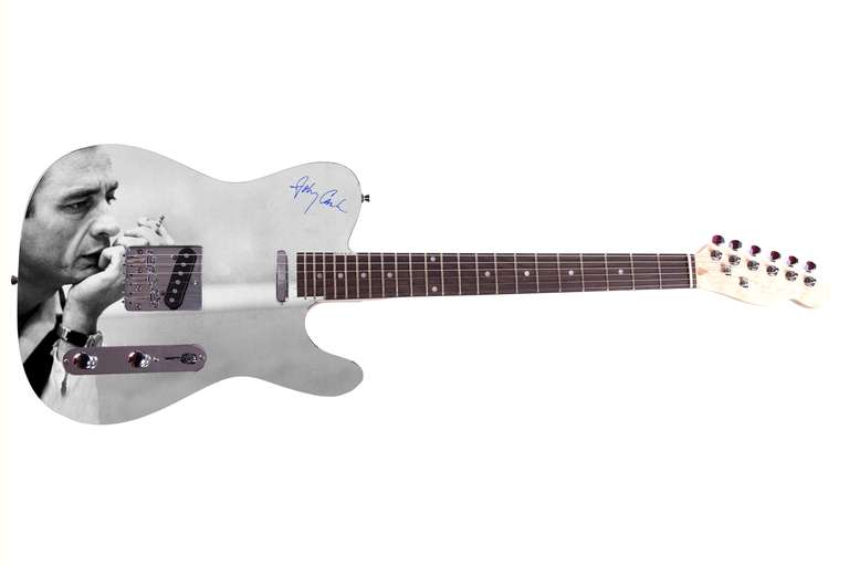 Johnny Cash Custom Graphics Facsimile Signed Guitar