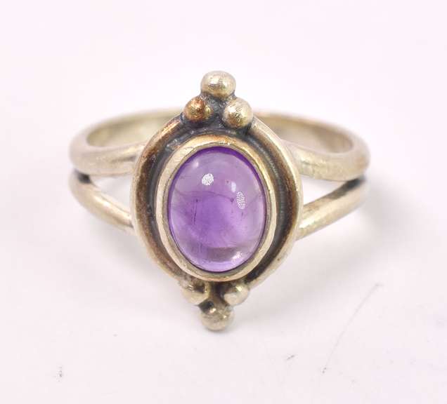 Amethyst Ring in Sterling Silver