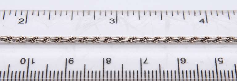 Vintage Sterling Silver Rope Chain Necklace