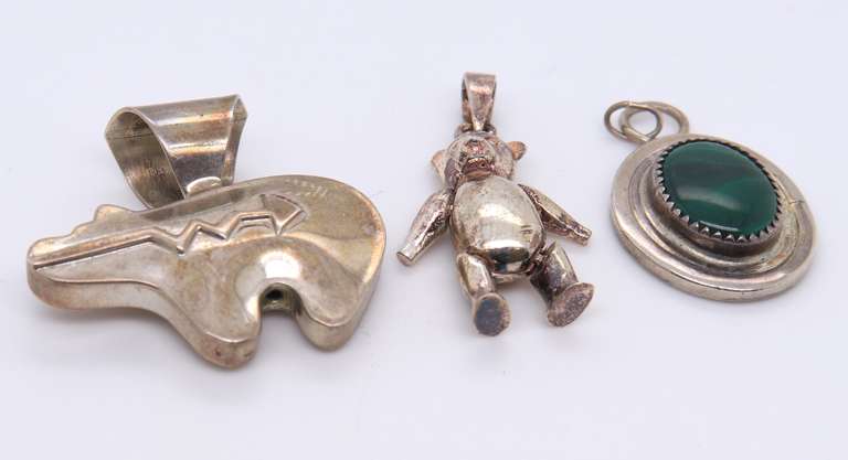Lot of 3 Vintage Sterling Silver Pendants