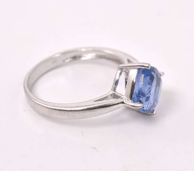 Blue Gemstone Ring in Sterling Silver