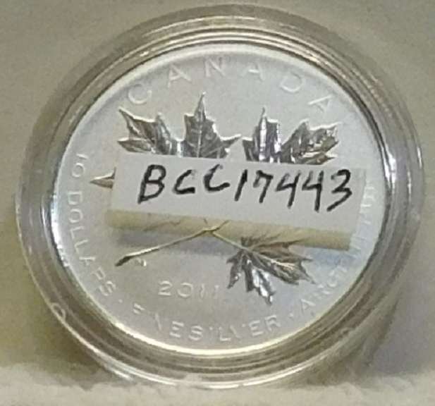 Canada: 2011 $10 Silver (Hf Oz) Maple, Rev PRF