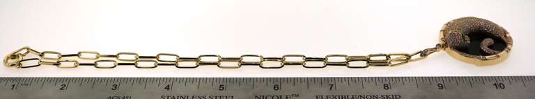 Glamorous 14k Gold Panther Necklace Handmade in Italy