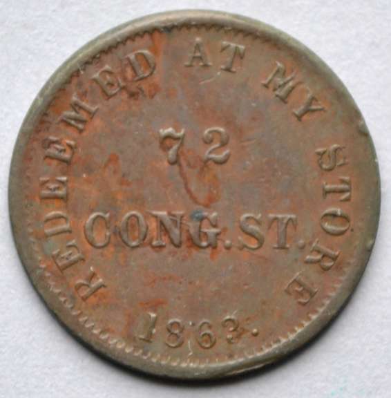 1863 Charles Babcock Troy New York Jeweler Civil War Store Card