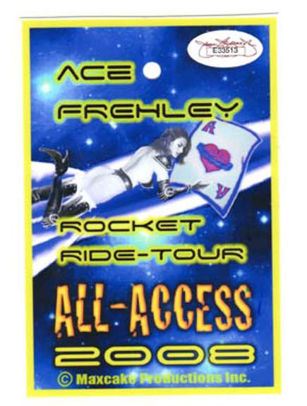 KISS Ace Frehley Autographed Signed Backstage Pass ACOA