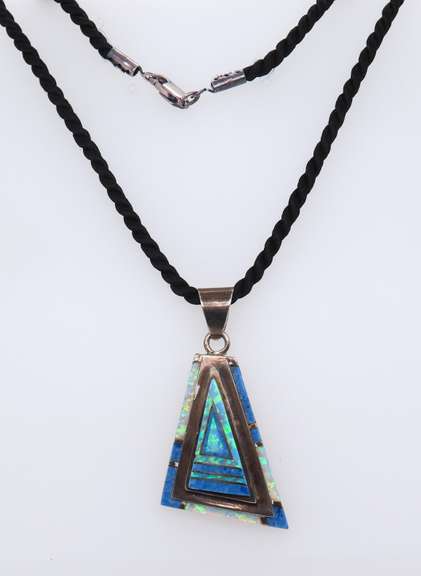Sterling Silver Gemstone Pendant on Cord