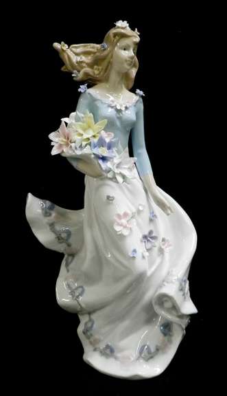 Strolling Through the Meadow 14inc Porcelain Figurine