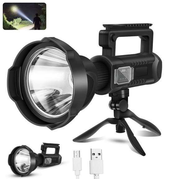 Rechargeable Spotlight Flashlight 100000 Lumens