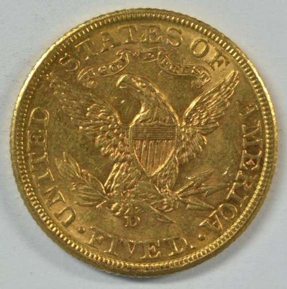 Fully struck and lustrous BU 1906-D $5 Liberty Gold Piece