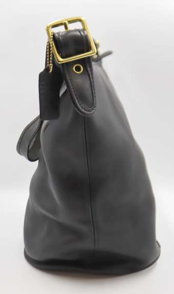 Coach Black Leather Duffle Sac