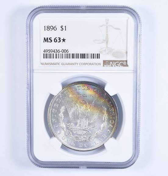 MS63* 1896 Morgan Silver Dollar - Graded NGC