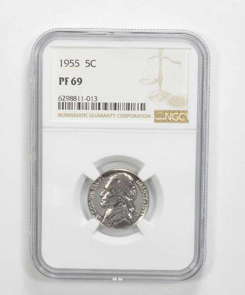 PF69 1955 Jefferson Nickel - Graded NGC