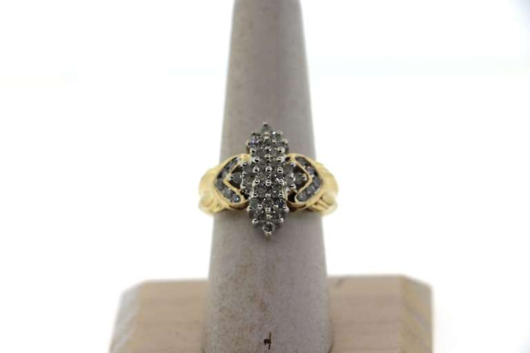 Impressive 14k Gold with Sparkling Round Diamonds