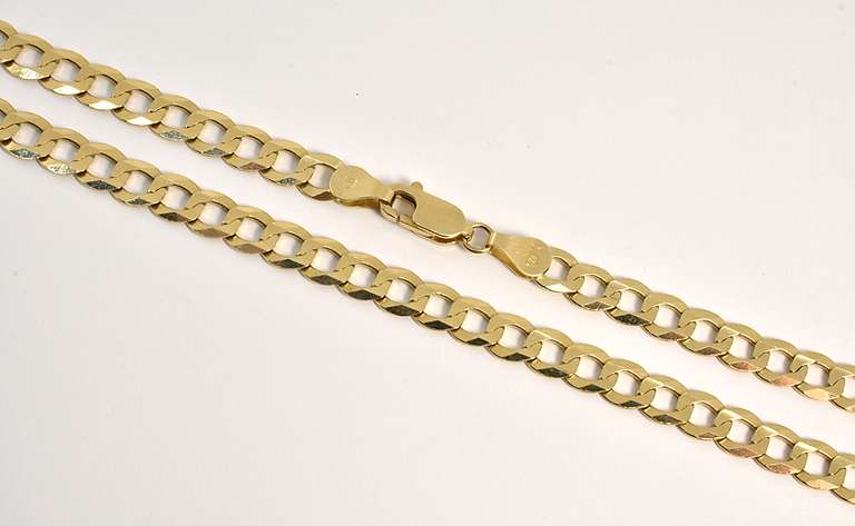 Useful Beveled Curb Link Necklace