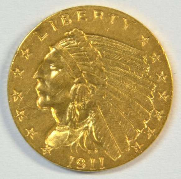 Nicer 1911 US $2.50 Indian Gold Piece