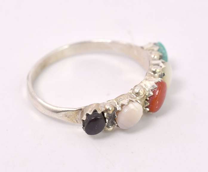 Multi Gemstone Ring in Sterling Silver