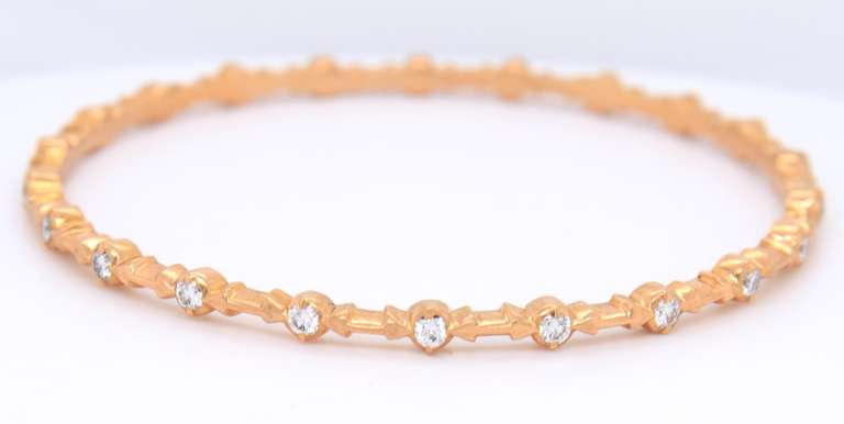 Outstanding 22kt Diamond Eternity Bangle