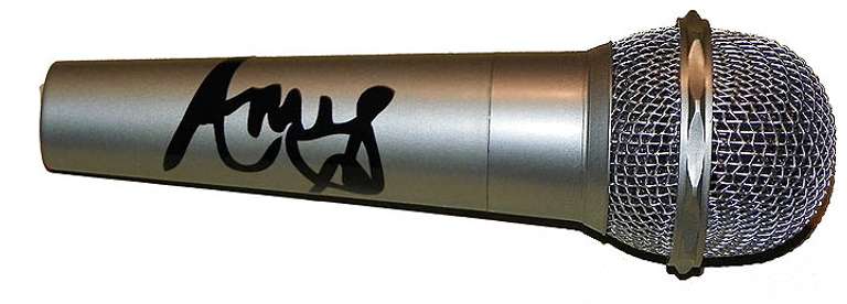 Amy Winehouse Autographed Facsimile Signed Microphone