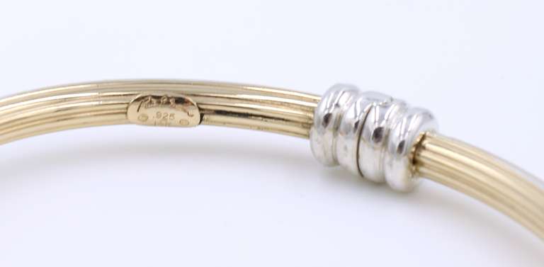 Lovely Blue Topaz Cuff Bracelet in 14kt and Silver