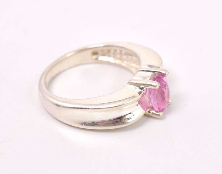 Pink Gemstone Ring in Sterling Silver
