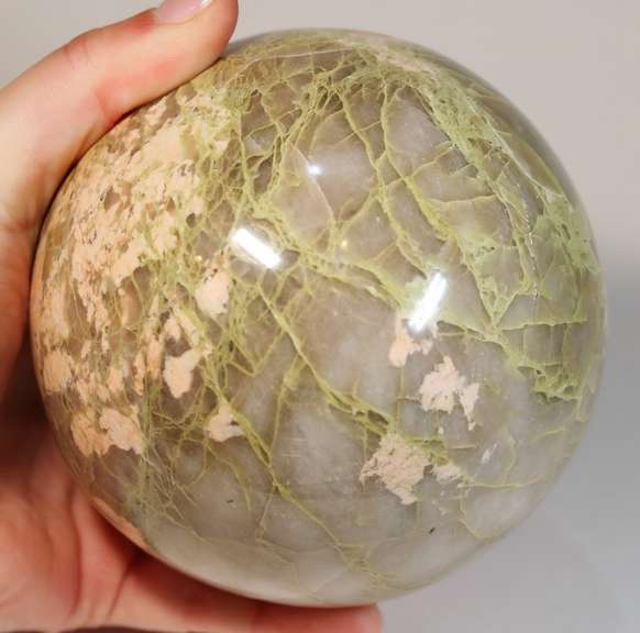 Phenomenal 4 pound pink and gray Moonstone