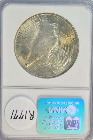 Near Gem BU 1923 Peace Silver Dollar. NGC MS64 Collectors Set
