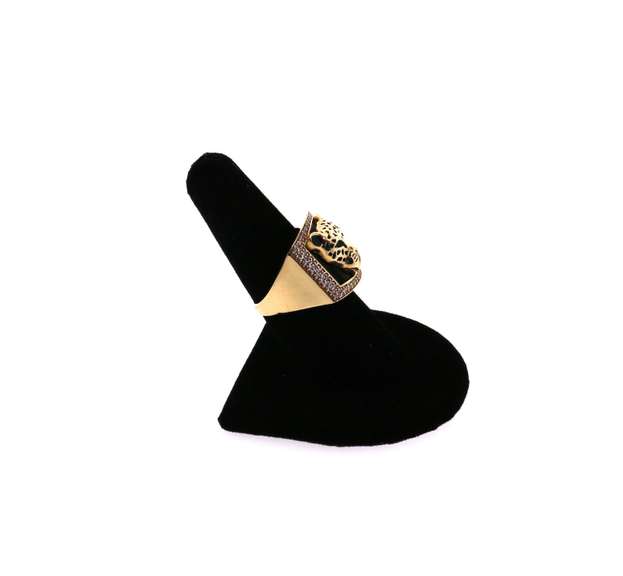 Masculine Handmade Italian 14k Gold Panther Signet Ring