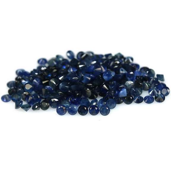 Stunning 6.19ct ink blue Sapphire set