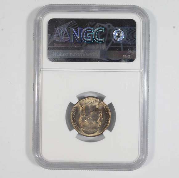 Error MS65 1950-D Jefferson Nickel - Reverse Struck In Copper - NGC