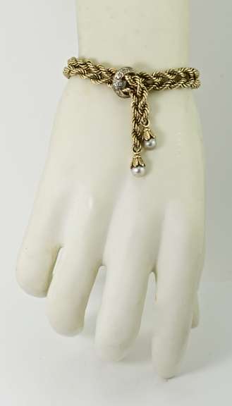 Wonderful Heavy Vintage 14K Rope Bracelet