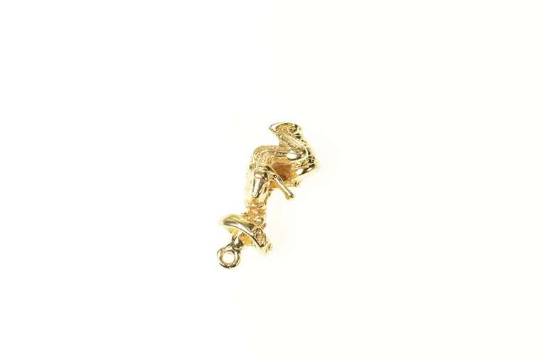 Gold Plated 3D Bongo Seated Drum Player Musician Charm/Pendant