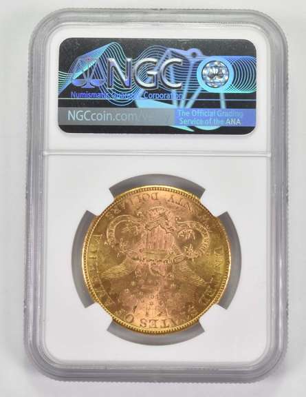 MS61 1891-S $20 Liberty Head Gold Double Eagle - Graded NGC
