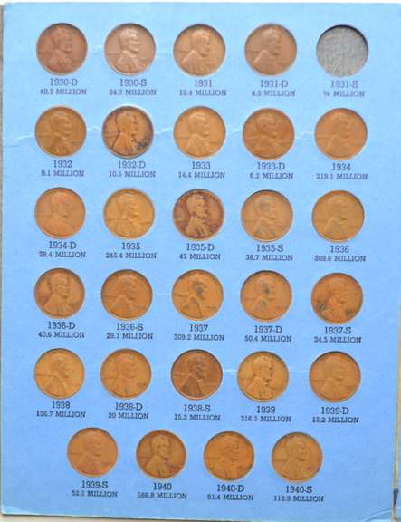 Nice Partial Lincoln Cent Album 1909-1940