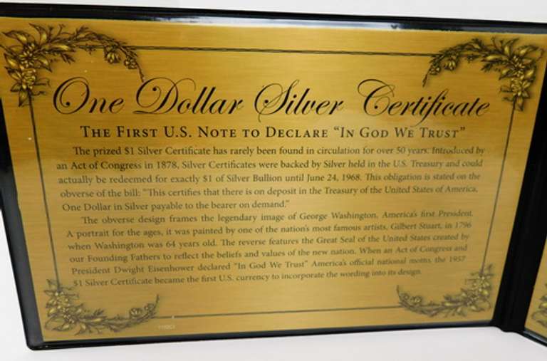 U.S. 1957 One Dollar Silver Certificate w/COA