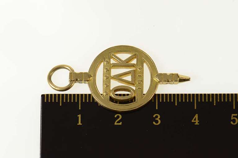 10K Yellow Gold Omicron Delta Kappa Leader Honor Society Charm/Pendant