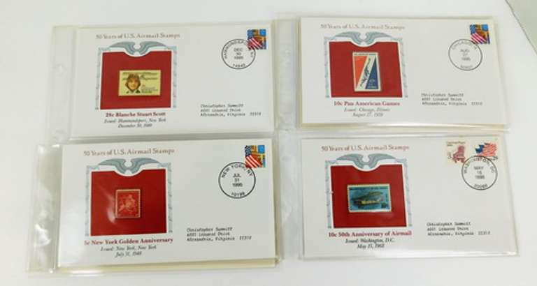 4 - 50 Years of U.S. Air Mail Stamps Covers