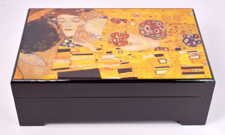 Beautiful Italian Hand Made Gustav Klimt Inspired  Jewelry Music Box