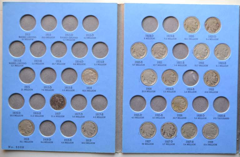 Partial Full Date Buffalo Nickel Set 1913-381913-38